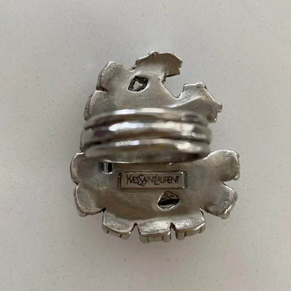 Yves Saint Laurent Crystal Cocktail Ring - Picture 5 of 10